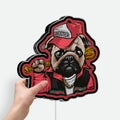 Gangster Pug 3D Light Box, Funny Dog Decor for Pet Lovers & Urban Style Fans
