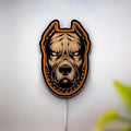 Pitbull Dog Head 3D Light Box - Fierce Canine LED Night Light, Animal Lover Gift, Unique Home Decor for Dog Enthusiasts
