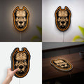 Pitbull Dog Head 3D Light Box - Fierce Canine LED Night Light, Animal Lover Gift, Unique Home Decor for Dog Enthusiasts
