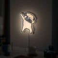 Dabbing Pug 3D Light Box - Funny Dog LED Night Light, Cute Animal Decor for Pet Lovers & Trendy Room Accessory 