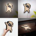 Dabbing Pug 3D Light Box - Funny Dog LED Night Light, Cute Animal Decor for Pet Lovers & Trendy Room Accessory 