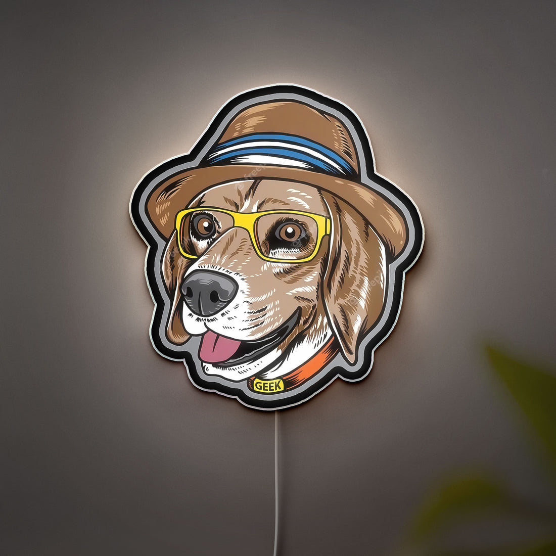 Beagle Detective 3D Light Box - Funny Dog with Glasses LED Night Light, Cute Animal Decor for Kids Room & Dog Lovers 