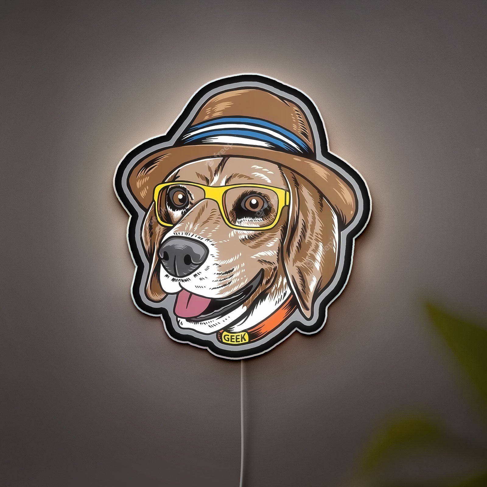 Beagle Detective 3D Light Box - Funny Dog with Glasses LED Night Light, Cute Animal Decor for Kids Room & Dog Lovers 