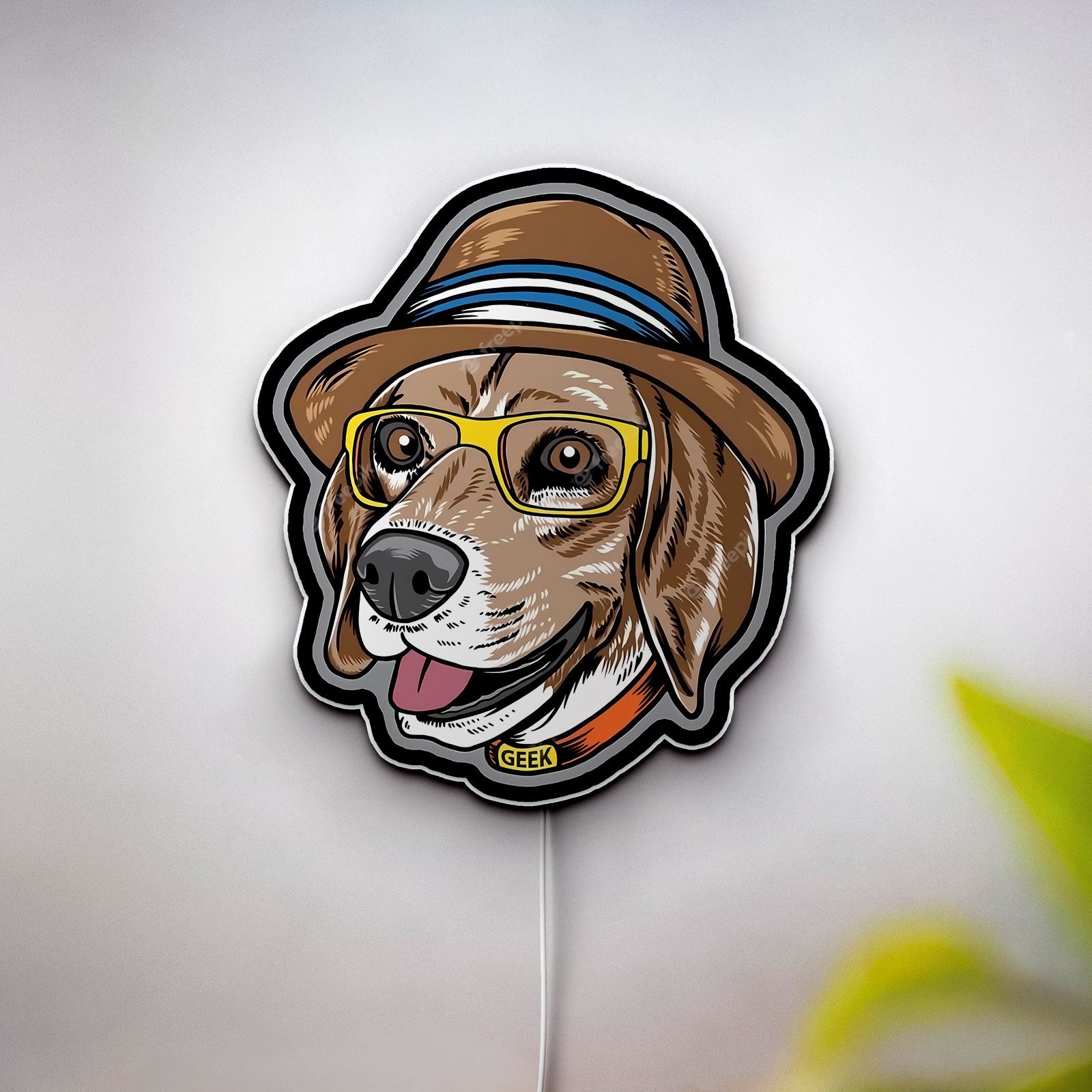 Beagle Detective 3D Light Box - Funny Dog with Glasses LED Night Light, Cute Animal Decor for Kids Room & Dog Lovers 