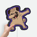 Cute Dog Cartoon 3D Light Box - Playful Bulldog & Pug LED Night Light, Funny Puppy Decor for Dog Lovers & Pet Owners 