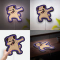Cute Dog Cartoon 3D Light Box - Playful Bulldog & Pug LED Night Light, Funny Puppy Decor for Dog Lovers & Pet Owners 