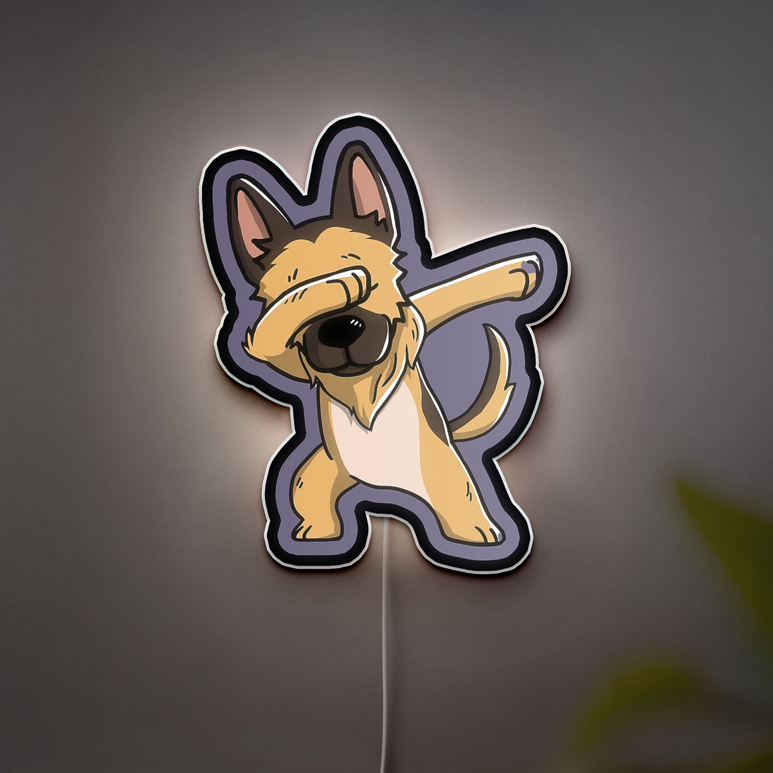 Funny German Shepherd 3D Light Box - Playful Dog LED Night Light, Cute Pet Decor for Dog Lovers & Unique Gift for Shepherd Owners 
