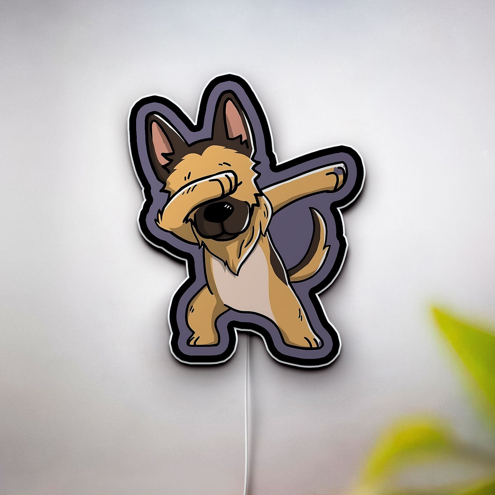 Funny German Shepherd 3D Light Box - Playful Dog LED Night Light, Cute Pet Decor for Dog Lovers & Unique Gift for Shepherd Owners 