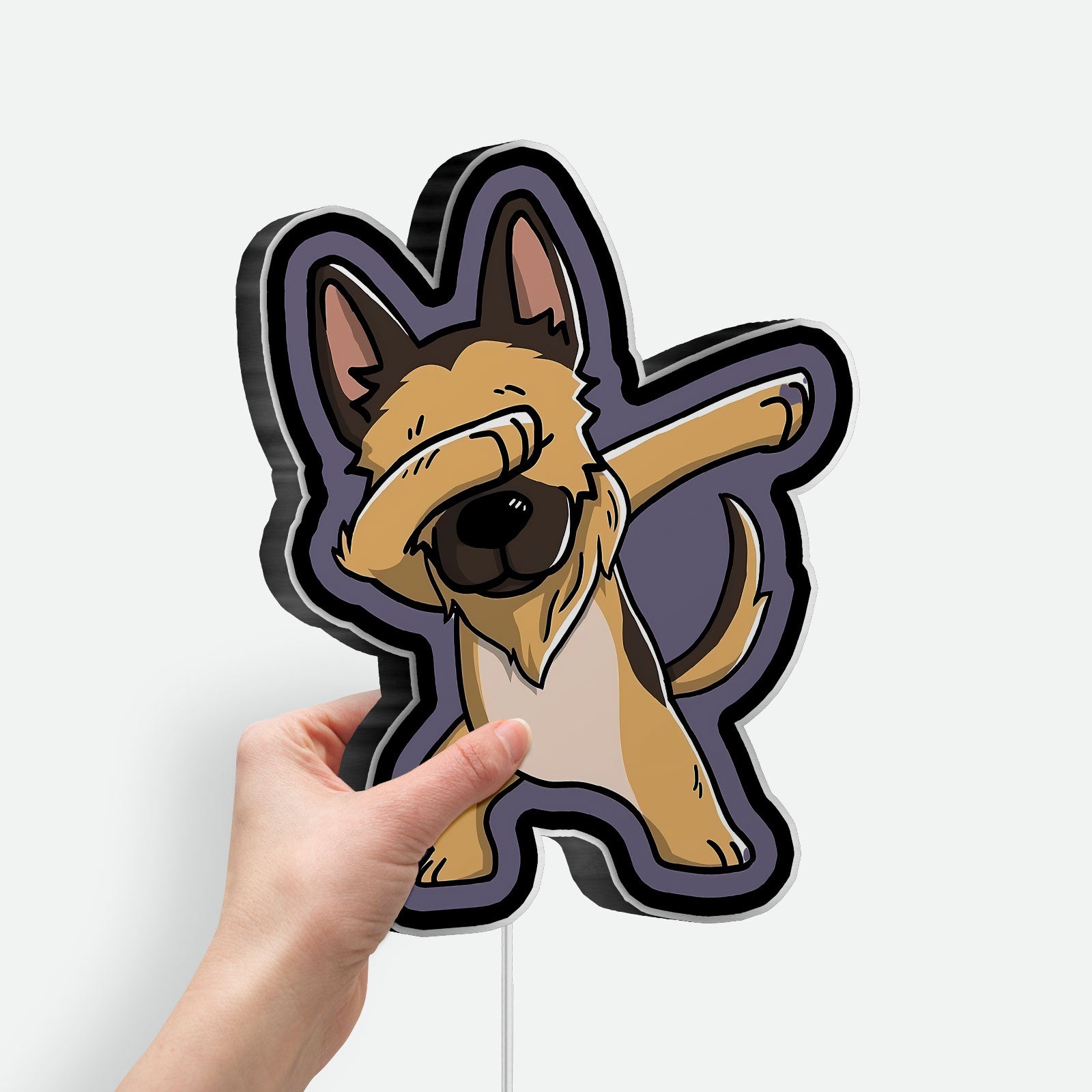 Funny German Shepherd 3D Light Box - Playful Dog LED Night Light, Cute Pet Decor for Dog Lovers & Unique Gift for Shepherd Owners 
