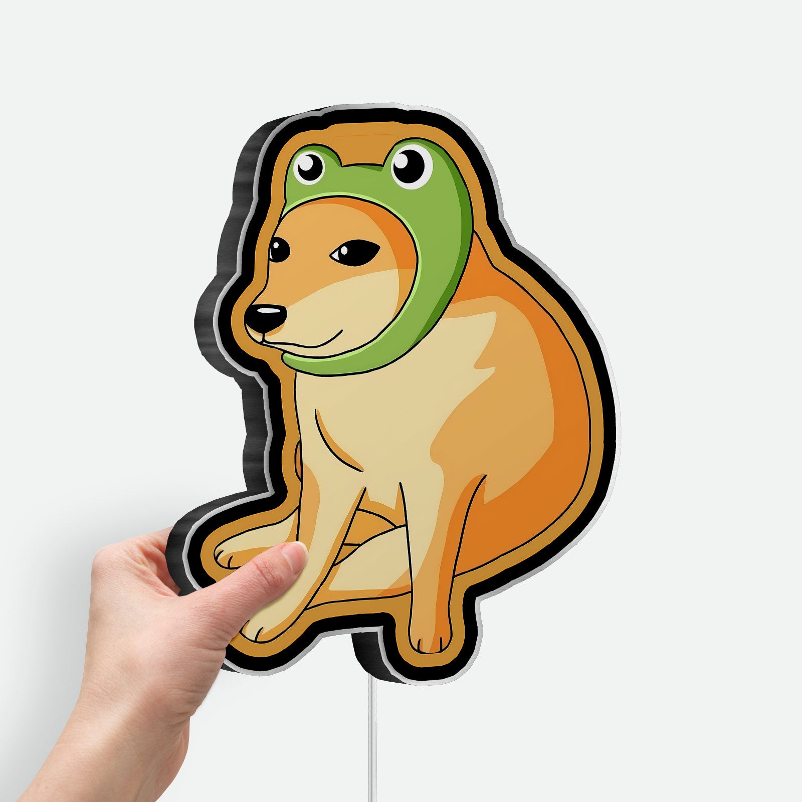 Cheems Dog 3D Light Box - Funny Meme LED Night Light, Cute Internet Culture Decor for Bedroom or Office
