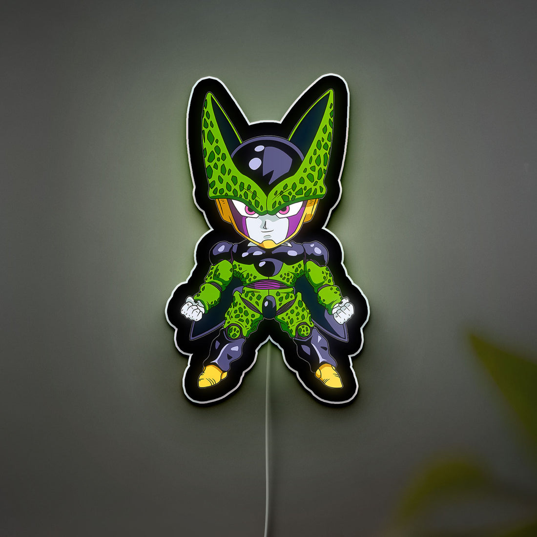 Chibi Perfect Cell 3D Light Box - Dragon Ball Z LED Night Light, Anime Character Decor for DBZ Fans, Cute Villain Glow Art
