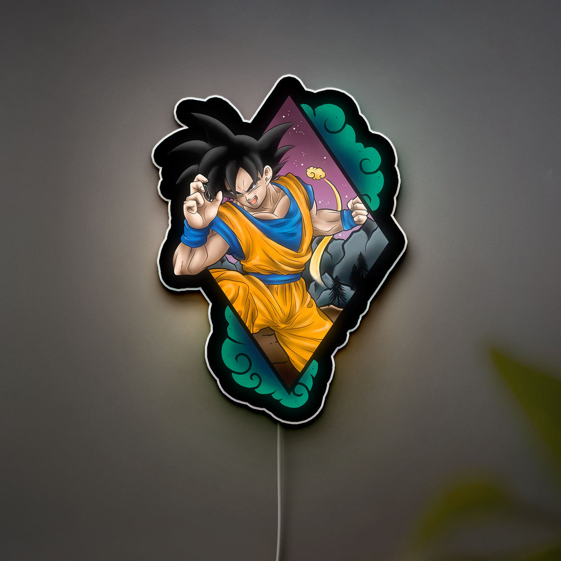Goku 3D Light Box - Dragon Ball Z Anime LED Night Light, Cool Manga Art Decor for Anime Fans & Gamers 