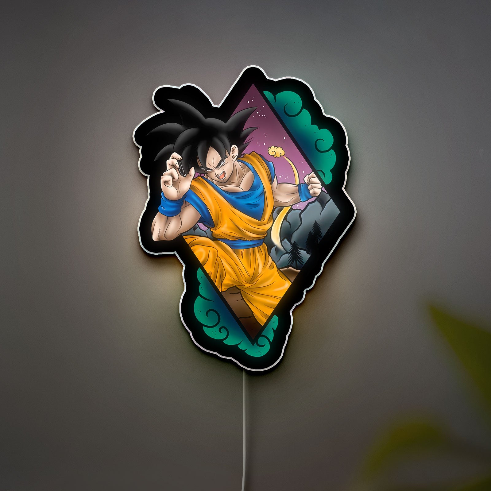 Goku 3D Light Box - Dragon Ball Z Anime LED Night Light, Cool Manga Art Decor for Anime Fans & Gamers 