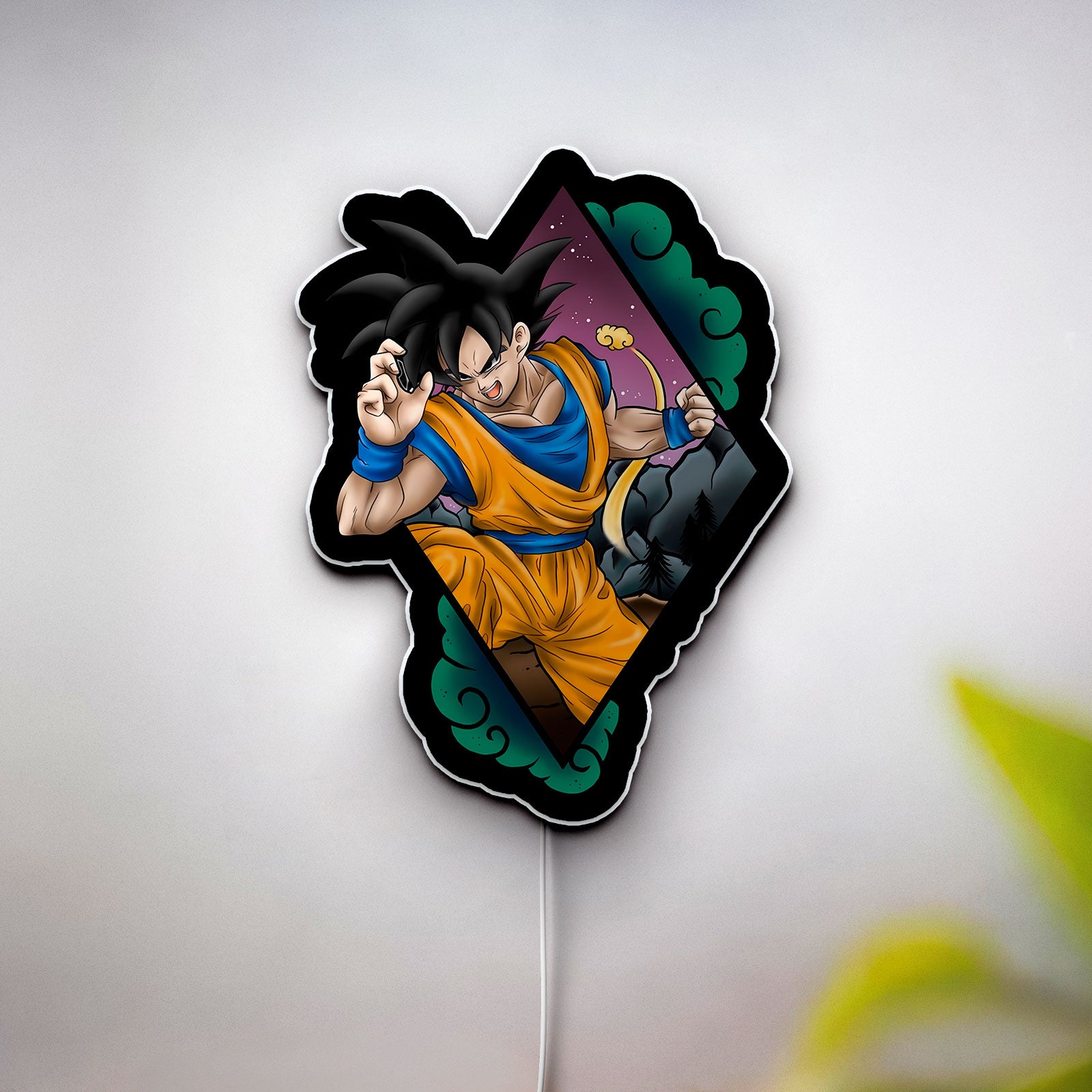 Goku 3D Light Box - Dragon Ball Z Anime LED Night Light, Cool Manga Art Decor for Anime Fans & Gamers 