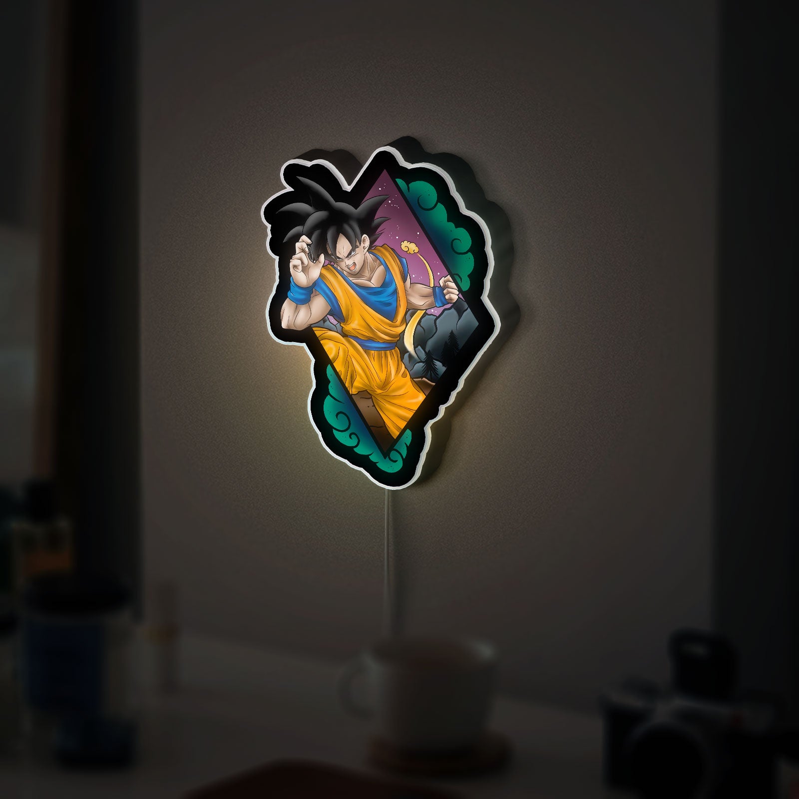 Goku 3D Light Box - Dragon Ball Z Anime LED Night Light, Cool Manga Art Decor for Anime Fans & Gamers 