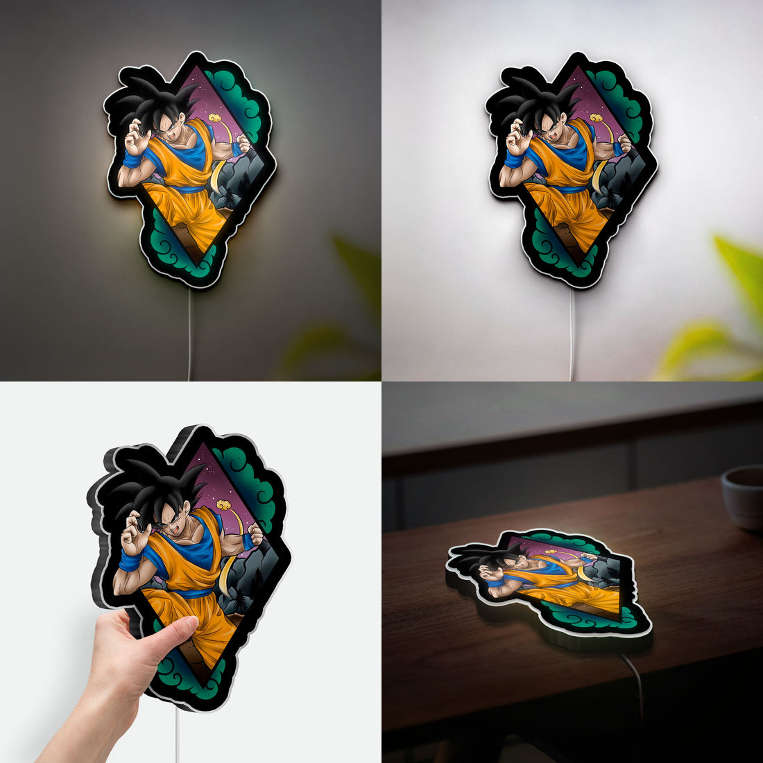 Goku 3D Light Box - Dragon Ball Z Anime LED Night Light, Cool Manga Art Decor for Anime Fans & Gamers 