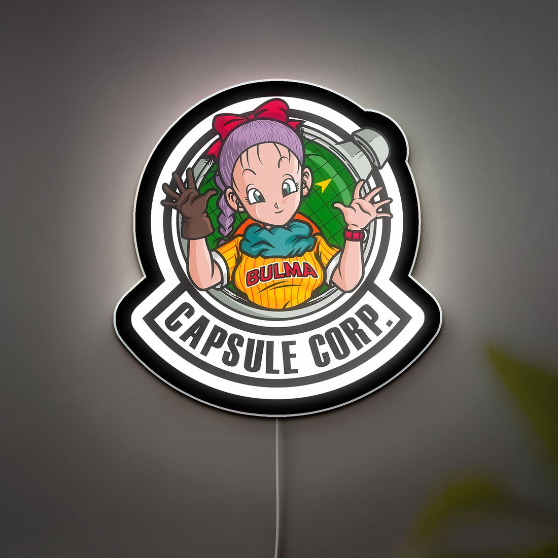 Capsule Corp 3D Light Box - Dragon Ball Z Bulma Art LED Night Light, Anime Room Decor for DBZ Fans & Collectors
