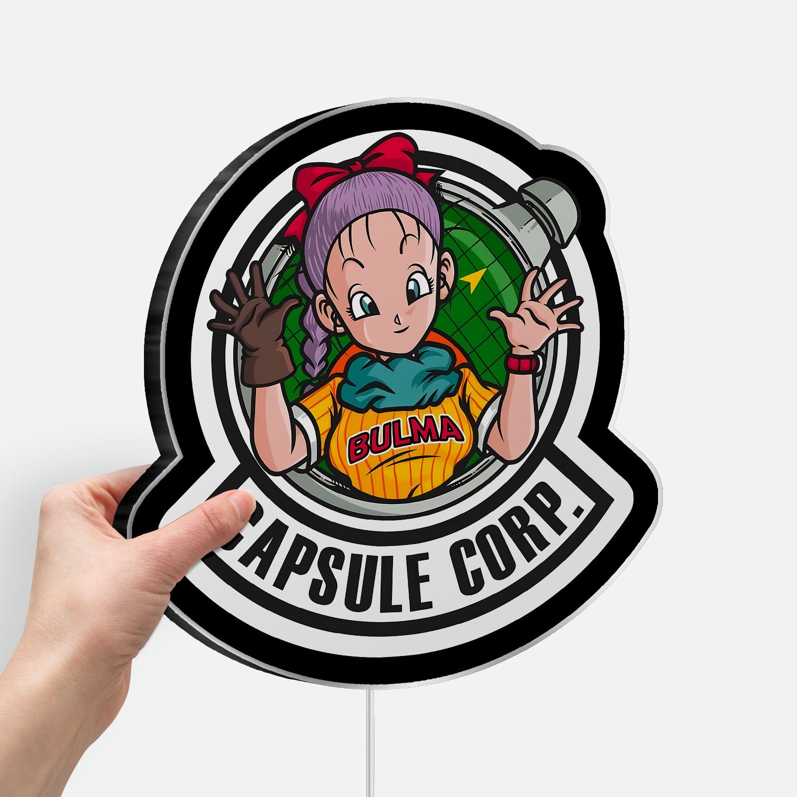 Capsule Corp 3D Light Box - Dragon Ball Z Bulma Art LED Night Light, Anime Room Decor for DBZ Fans & Collectors
