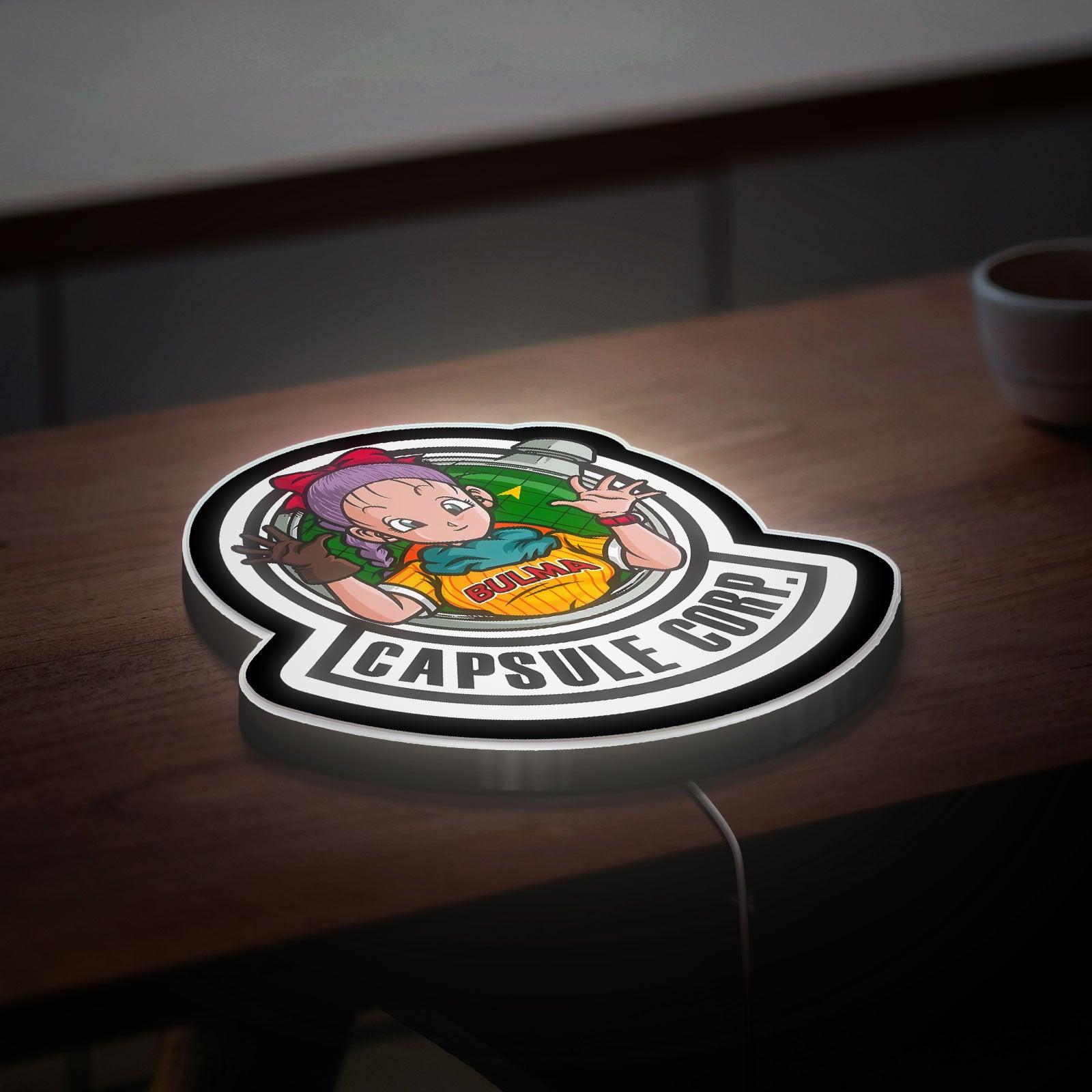 Capsule Corp 3D Light Box - Dragon Ball Z Bulma Art LED Night Light, Anime Room Decor for DBZ Fans & Collectors
