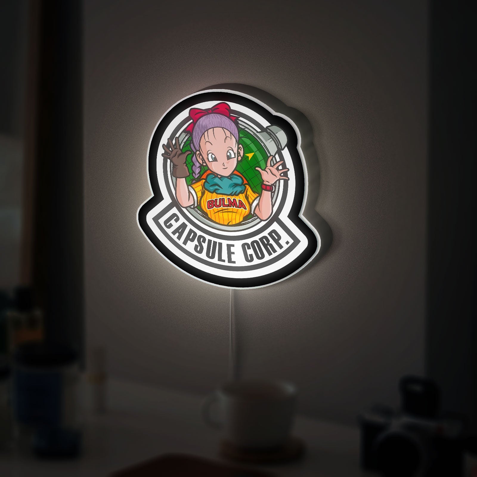 Capsule Corp 3D Light Box - Dragon Ball Z Bulma Art LED Night Light, Anime Room Decor for DBZ Fans & Collectors
