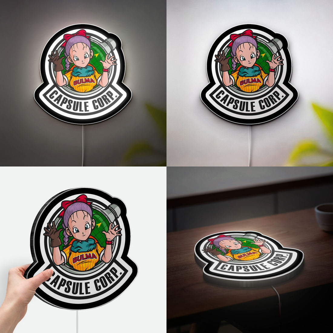 Capsule Corp 3D Light Box - Dragon Ball Z Bulma Art LED Night Light, Anime Room Decor for DBZ Fans & Collectors
