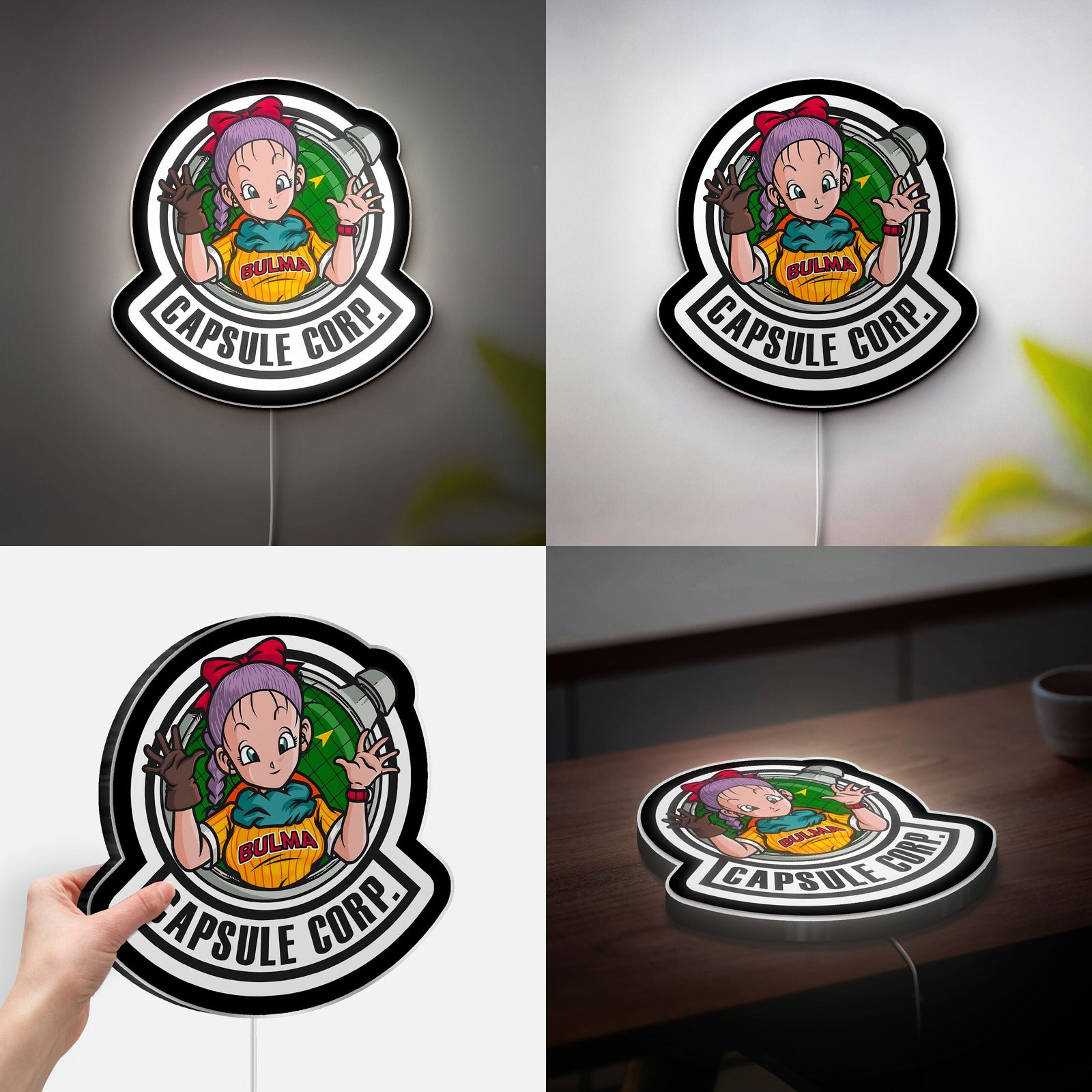 Capsule Corp 3D Light Box - Dragon Ball Z Bulma Art LED Night Light, Anime Room Decor for DBZ Fans & Collectors
