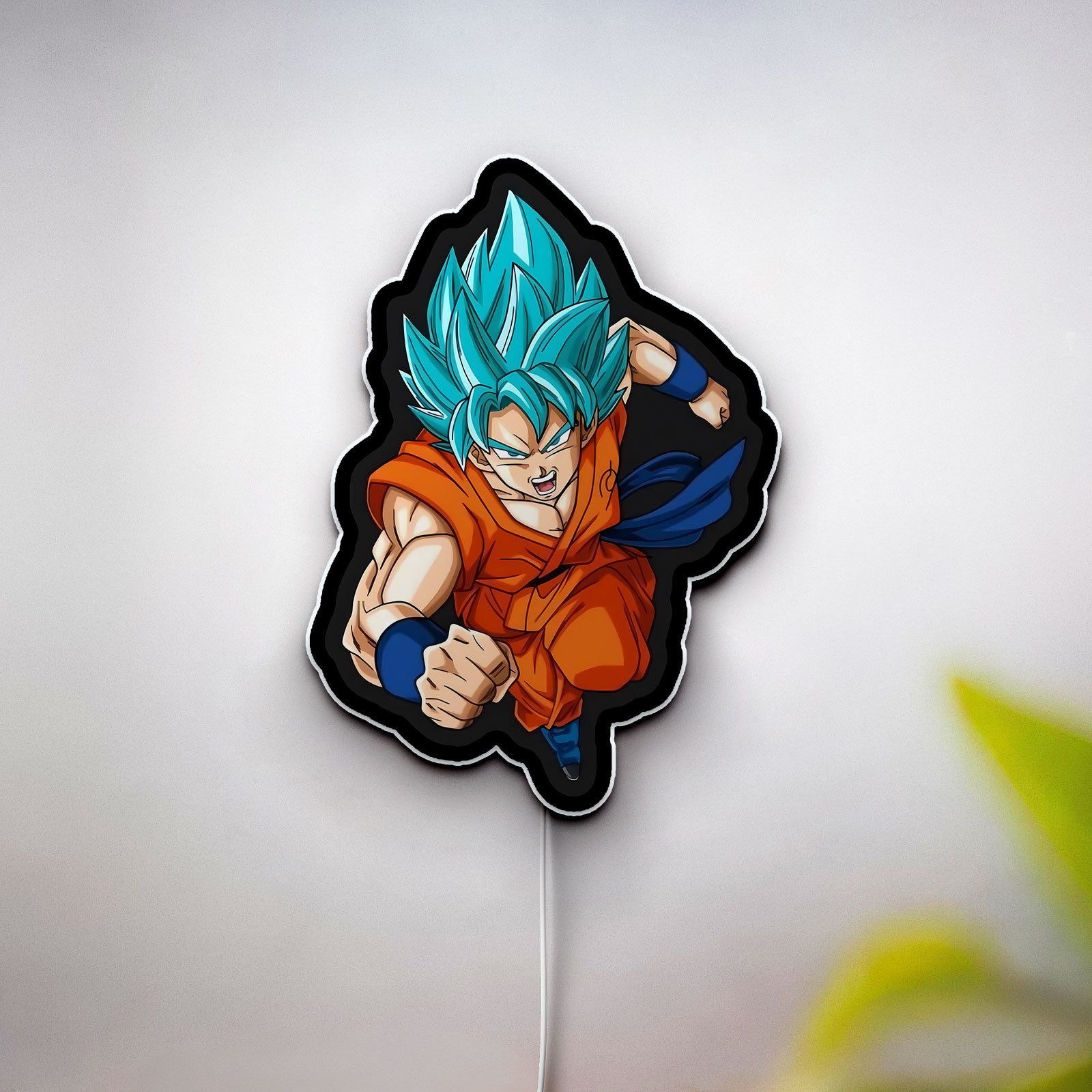 Goku Super Saiyan Blue 3D Light Box - Dragon Ball Z LED Night Light, Anime Character Decor for DBZ Fans 