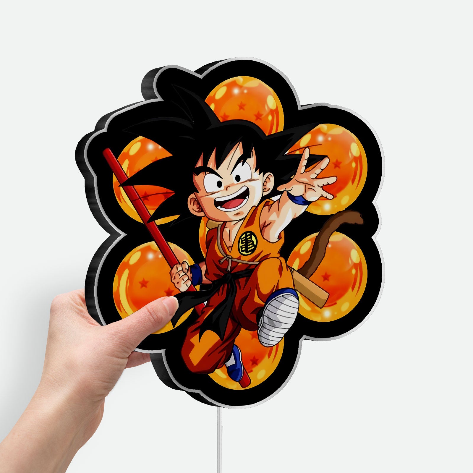 Goku 3D Light Box - Dragon Ball Z Anime LED Night Light, Cool Anime Room Decor for Boys, Dragon Ball Fan Gift 