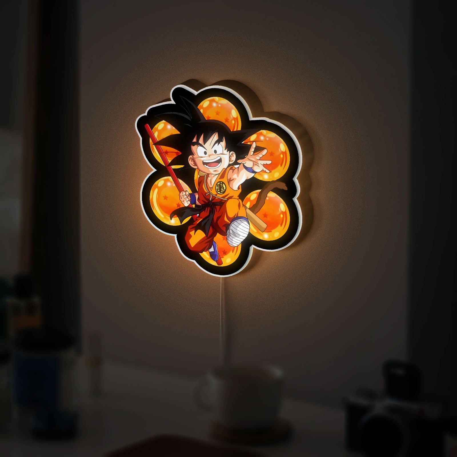 Goku 3D Light Box - Dragon Ball Z Anime LED Night Light, Cool Anime Room Decor for Boys, Dragon Ball Fan Gift 