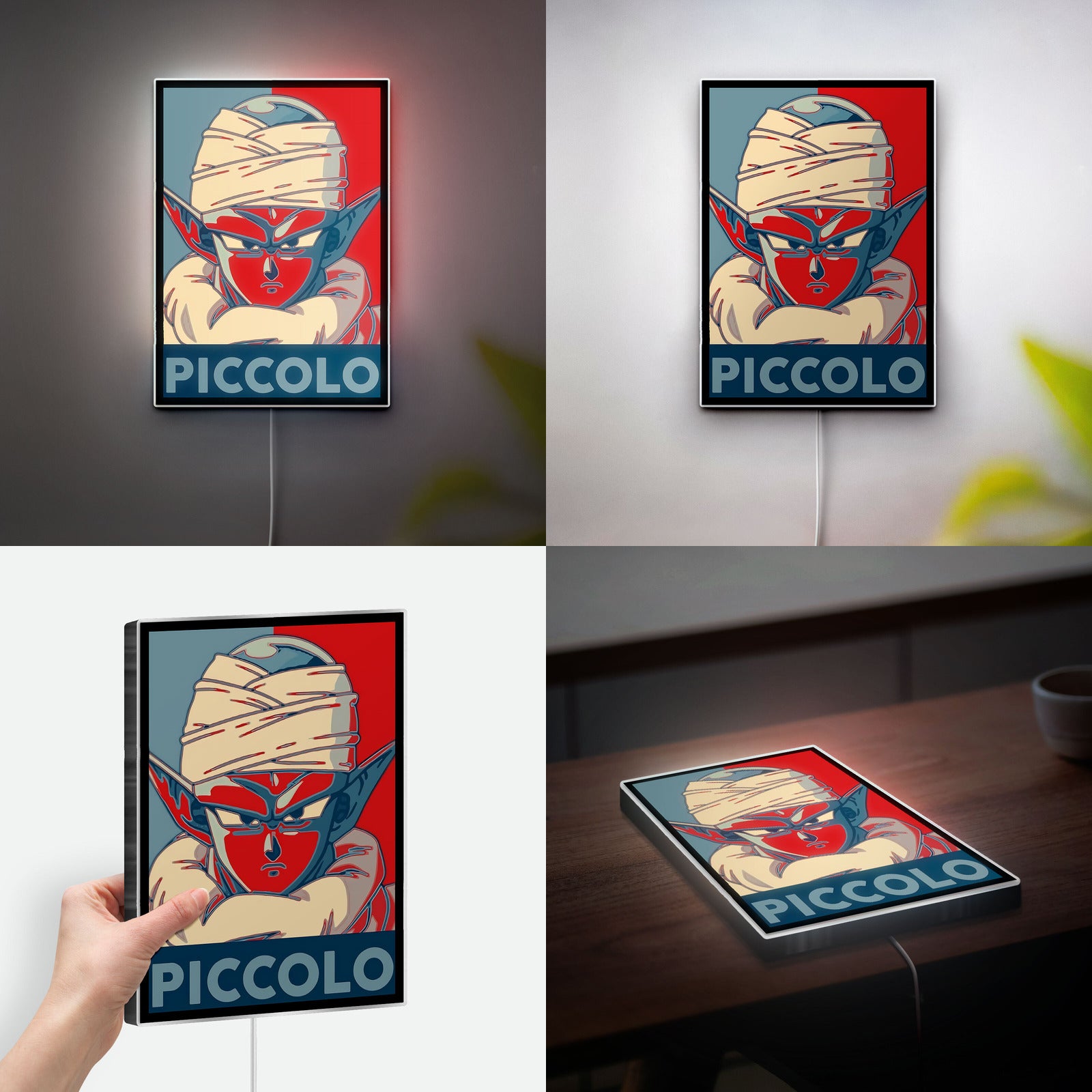 Dragon Ball Janemba LED Light Box - Piccolo Anime Wall Art Decor, Cool DBZ Manga Glow Lamp for Bedroom & Game Room, Unique Gift for Anime Fans
