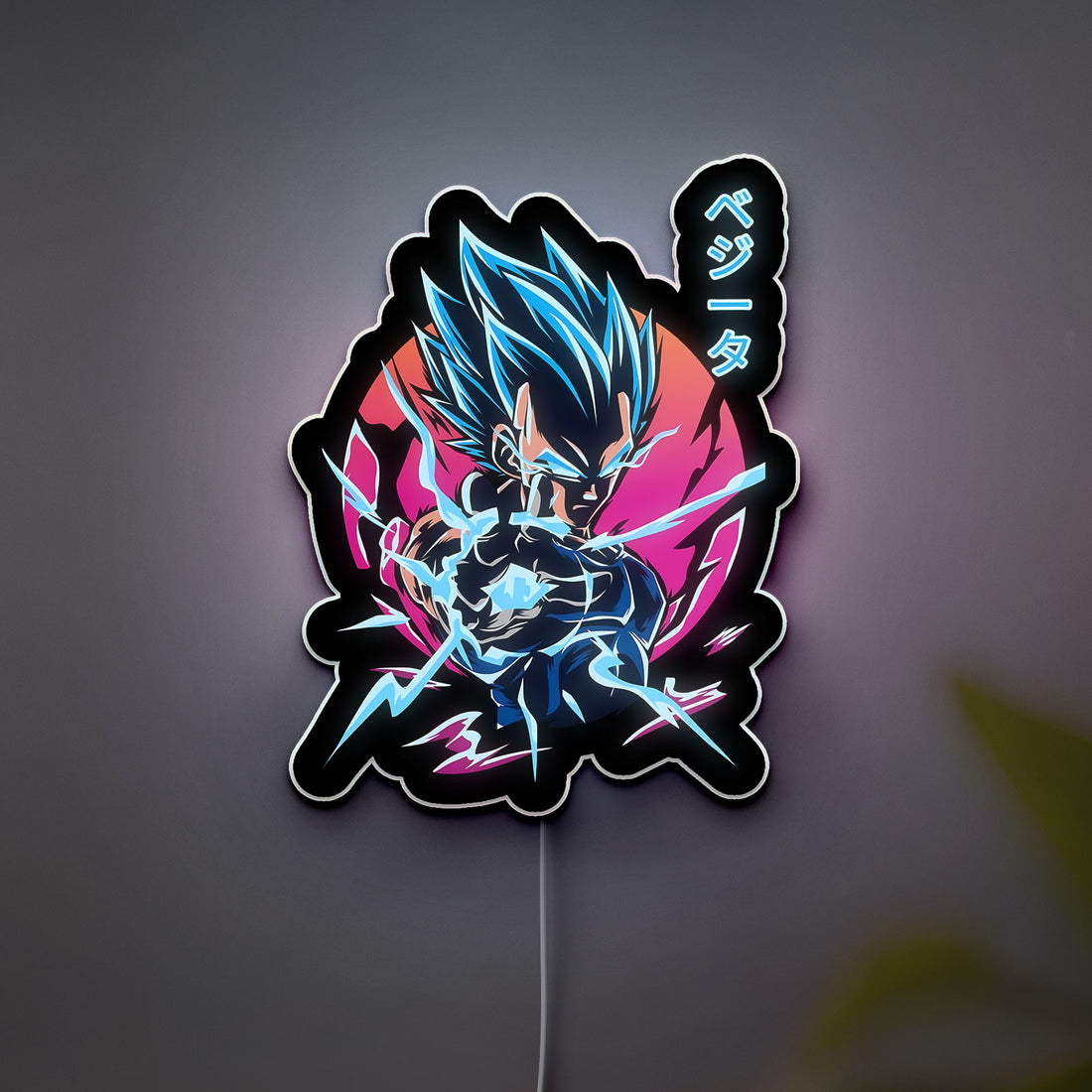 Vegeta Dragon Ball Z 3D Light Box - Anime Character LED Night Light, Cool Saiyan Warrior Decor for Manga Fans 