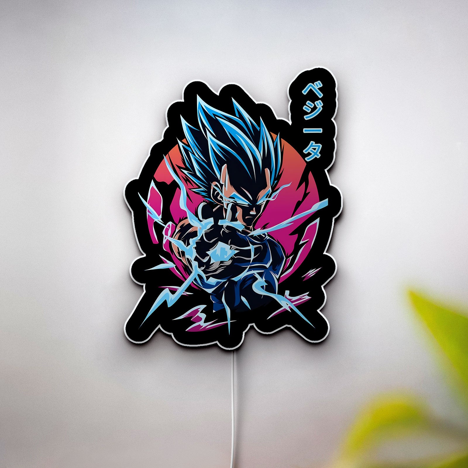 Vegeta Dragon Ball Z 3D Light Box - Anime Character LED Night Light, Cool Saiyan Warrior Decor for Manga Fans 