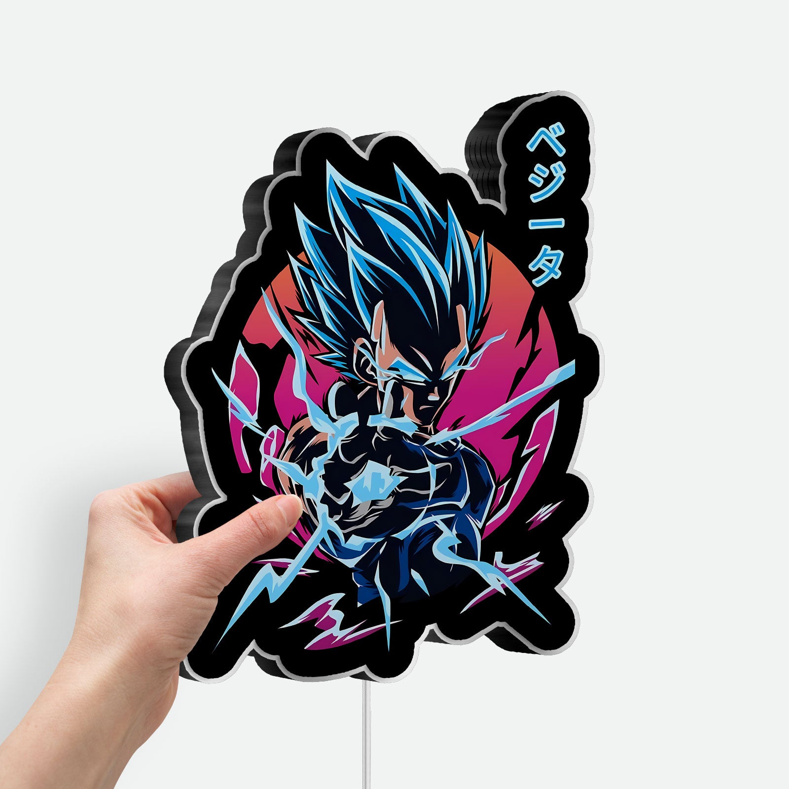 Vegeta Dragon Ball Z 3D Light Box - Anime Character LED Night Light, Cool Saiyan Warrior Decor for Manga Fans 