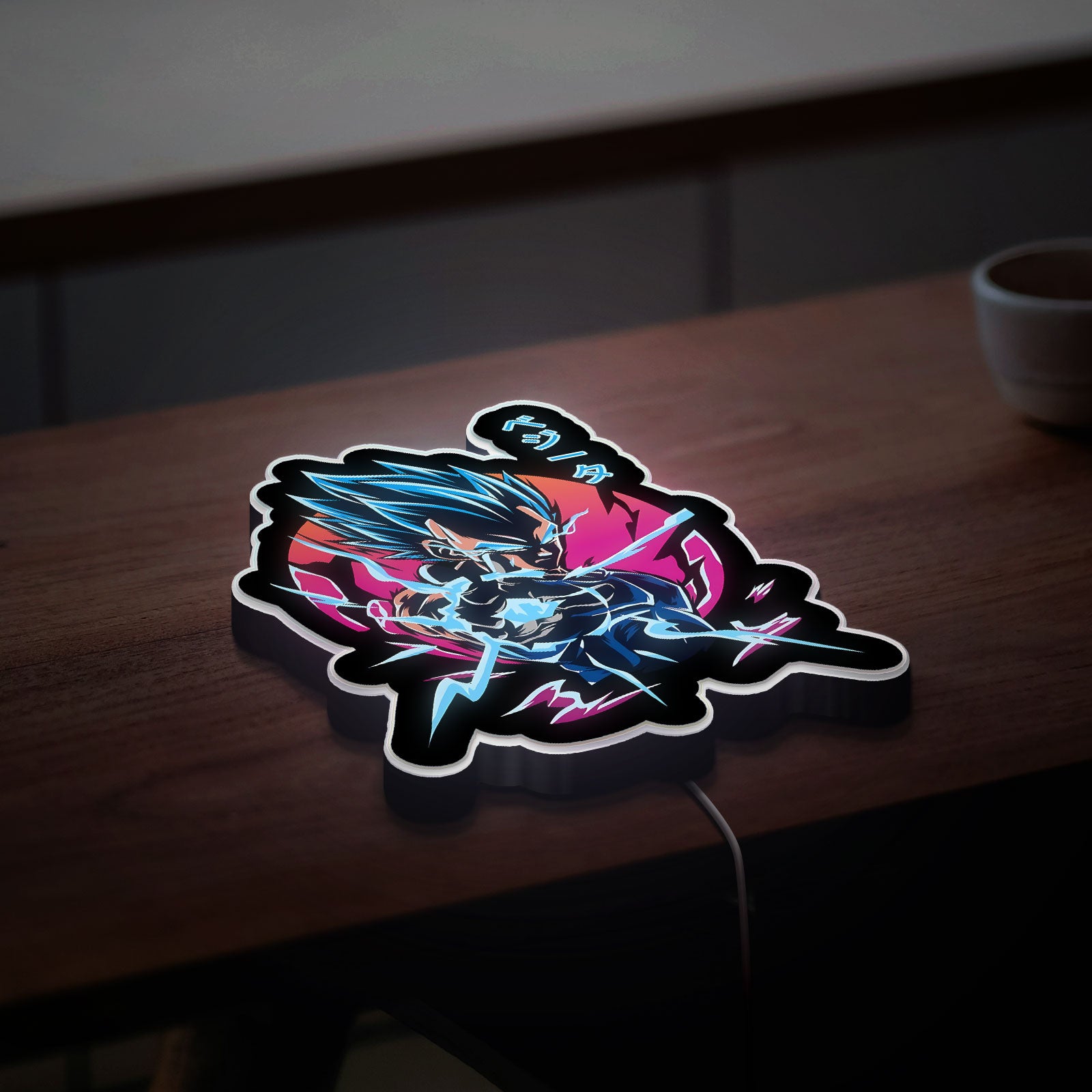 Vegeta Dragon Ball Z 3D Light Box - Anime Character LED Night Light, Cool Saiyan Warrior Decor for Manga Fans 