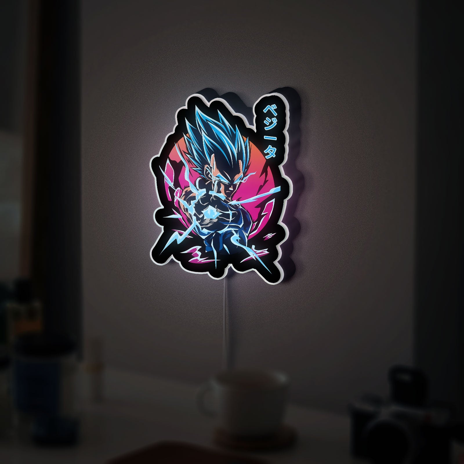Vegeta Dragon Ball Z 3D Light Box - Anime Character LED Night Light, Cool Saiyan Warrior Decor for Manga Fans 