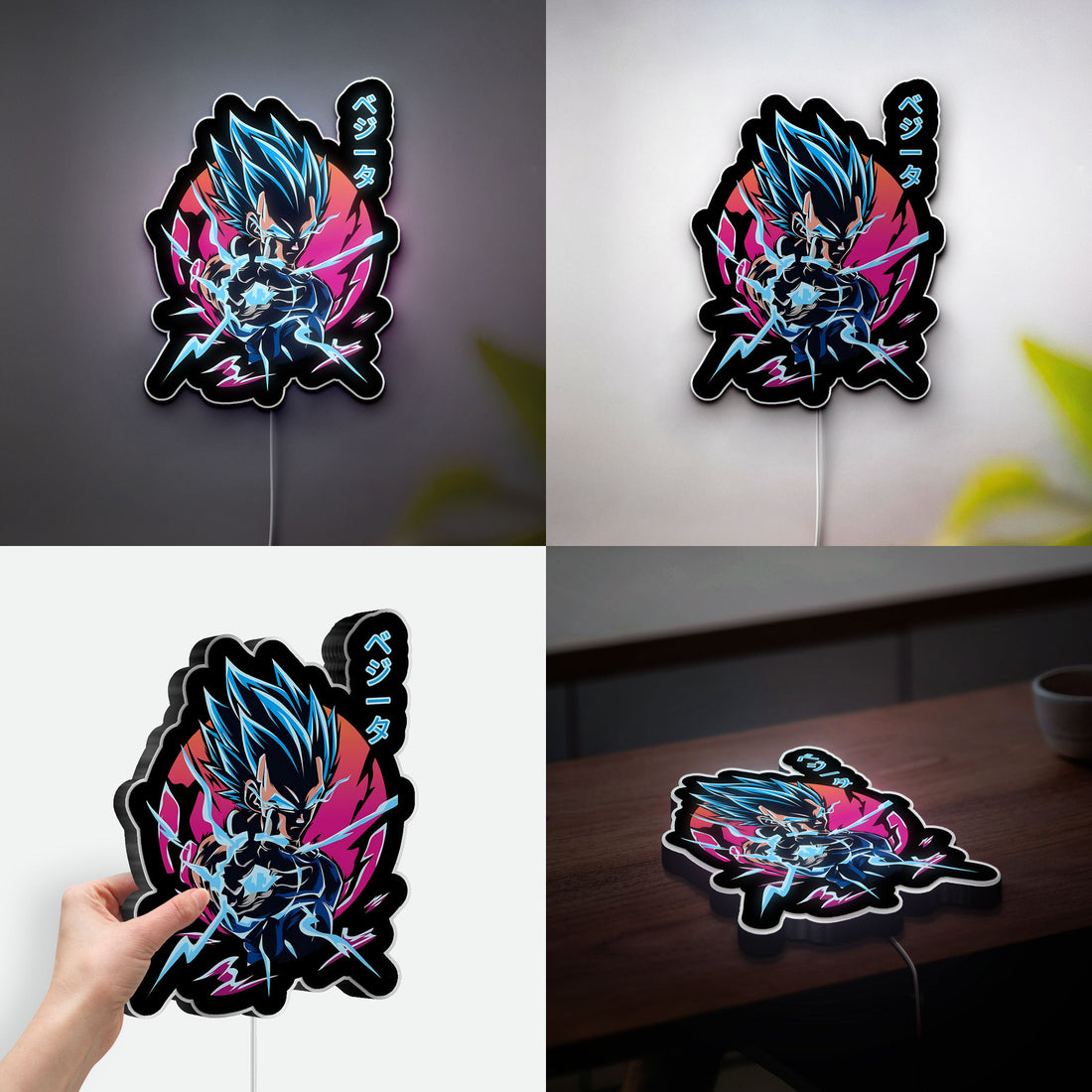 Vegeta Dragon Ball Z 3D Light Box - Anime Character LED Night Light, Cool Saiyan Warrior Decor for Manga Fans 
