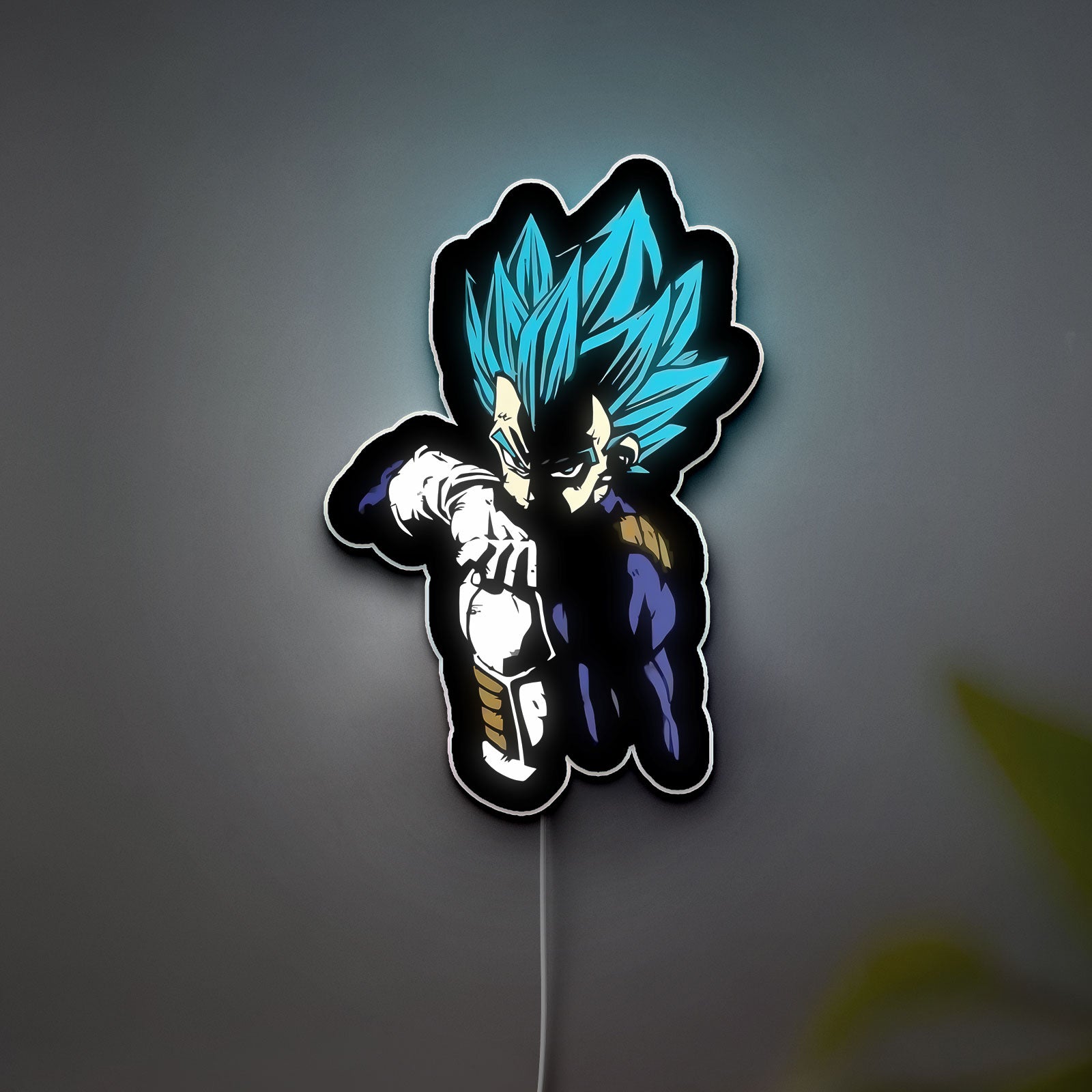 Vegeta Dragon Ball 3D Light Box - Saiyan Prince LED Night Light, Anime Wall Decor for Dragon Ball Z Fans 