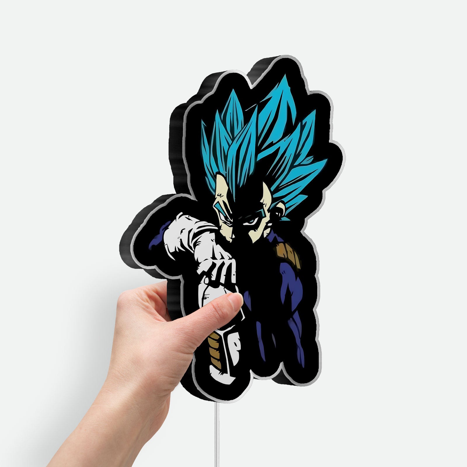 Vegeta Dragon Ball 3D Light Box - Saiyan Prince LED Night Light, Anime Wall Decor for Dragon Ball Z Fans 