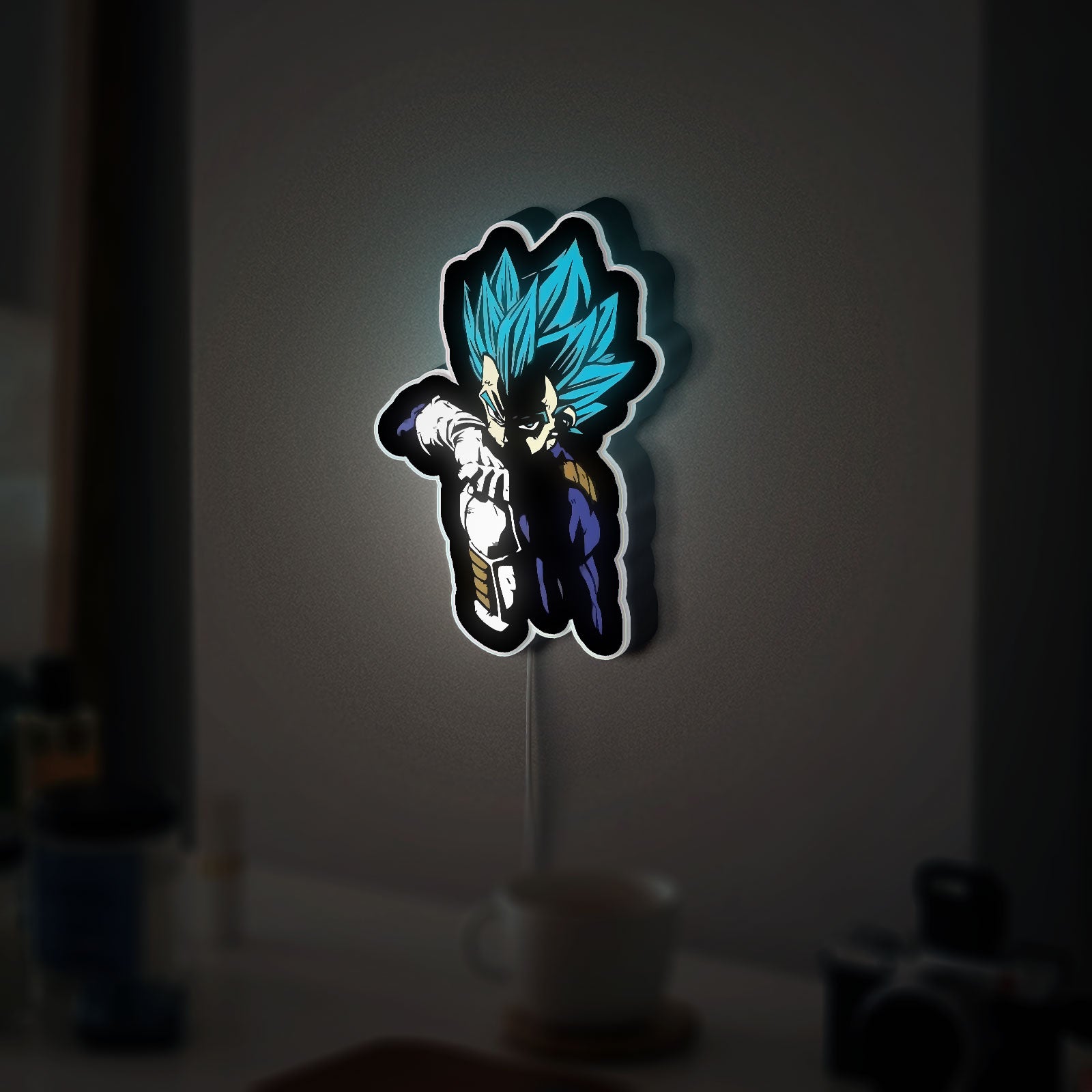 Vegeta Dragon Ball 3D Light Box - Saiyan Prince LED Night Light, Anime Wall Decor for Dragon Ball Z Fans 
