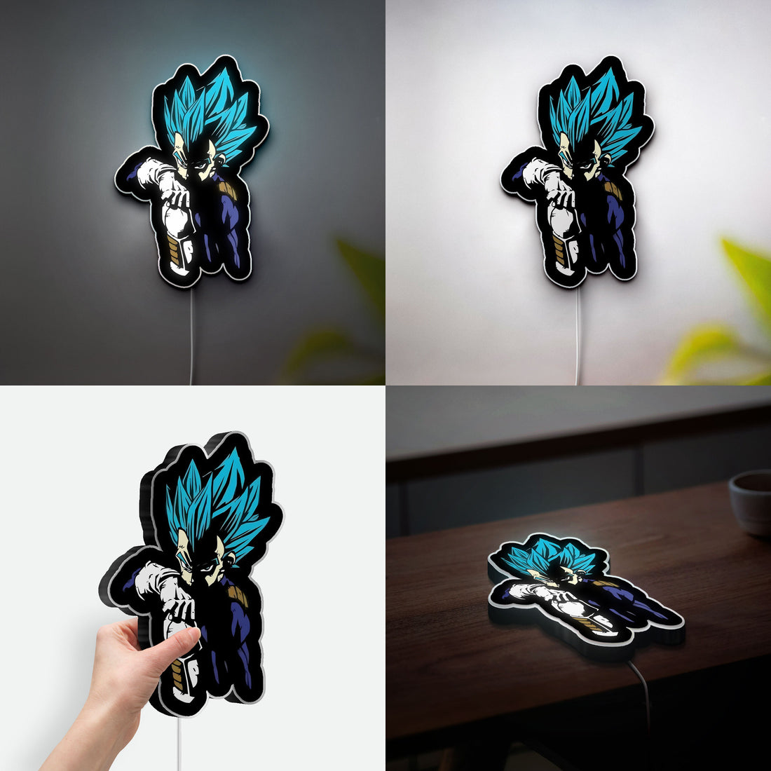 Vegeta Dragon Ball 3D Light Box - Saiyan Prince LED Night Light, Anime Wall Decor for Dragon Ball Z Fans 