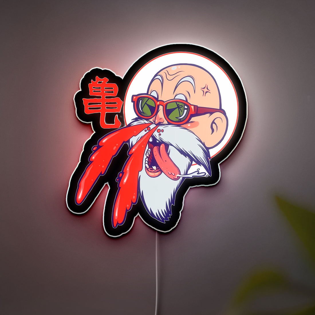 Dragon Ball Master Roshi 3D Light Box - Anime Character LED Night Light, Muten Roshi Glow Decor for DBZ Fans & Japanese Anime Lovers 