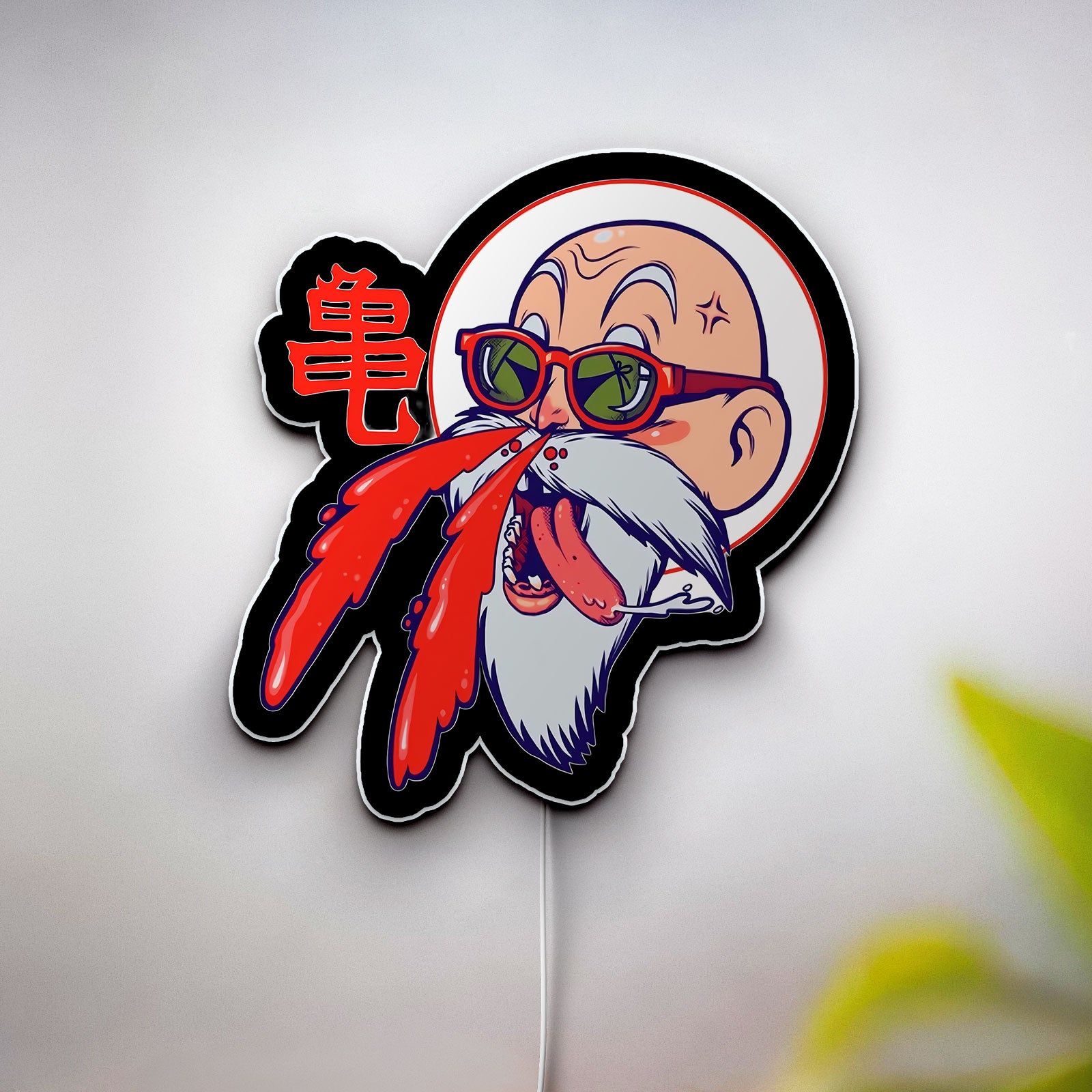 Dragon Ball Master Roshi 3D Light Box - Anime Character LED Night Light, Muten Roshi Glow Decor for DBZ Fans & Japanese Anime Lovers 