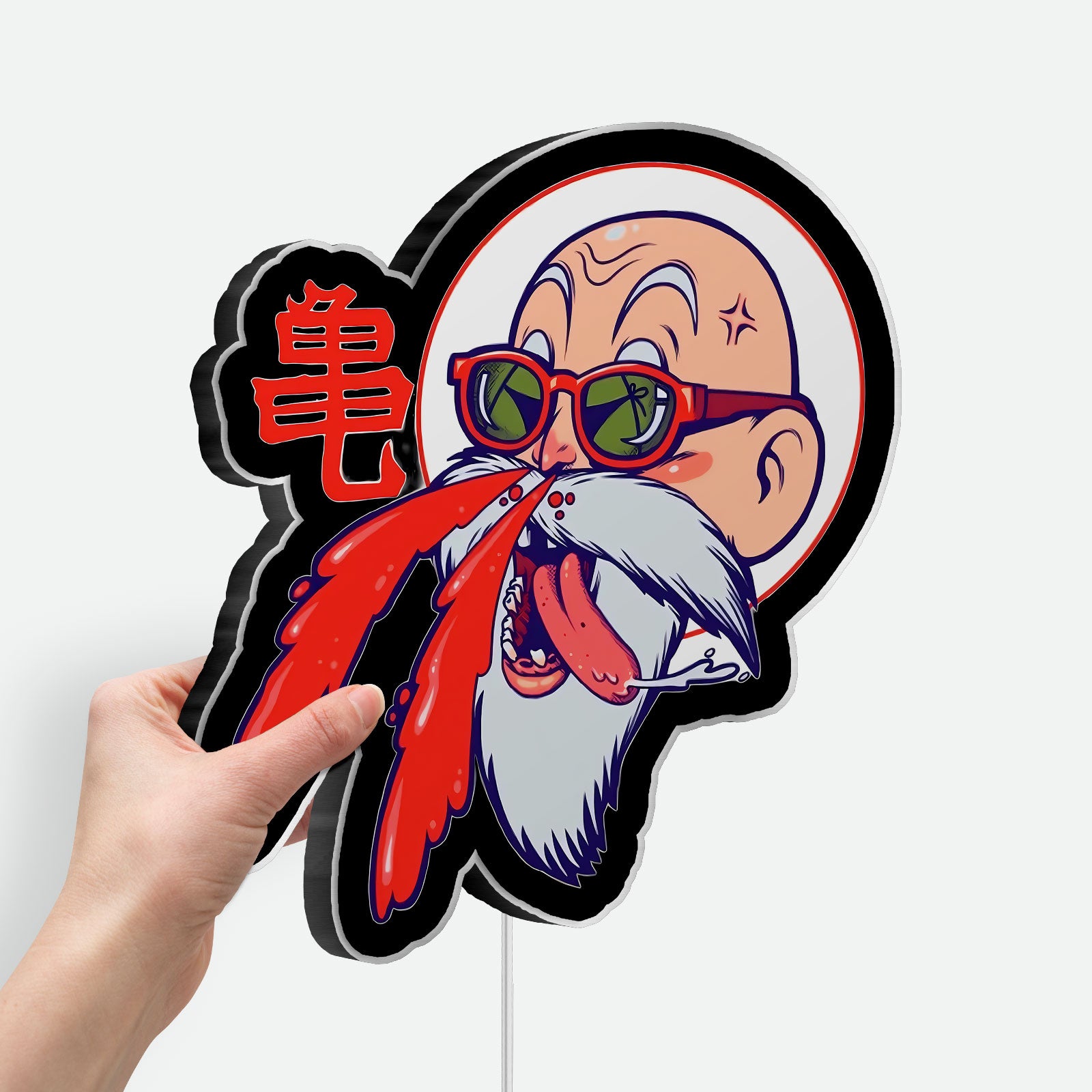 Dragon Ball Master Roshi 3D Light Box - Anime Character LED Night Light, Muten Roshi Glow Decor for DBZ Fans & Japanese Anime Lovers 