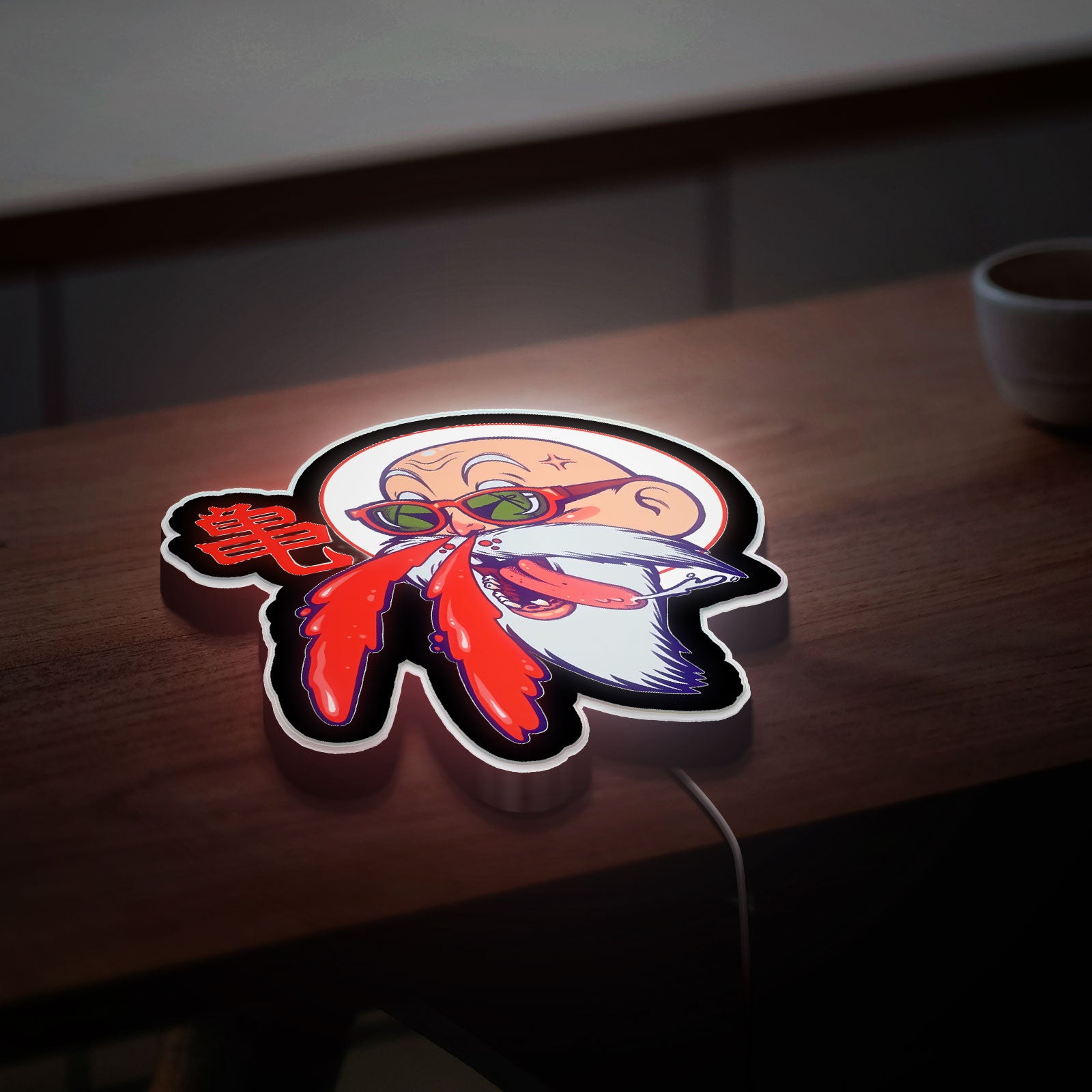 Dragon Ball Master Roshi 3D Light Box - Anime Character LED Night Light, Muten Roshi Glow Decor for DBZ Fans & Japanese Anime Lovers 