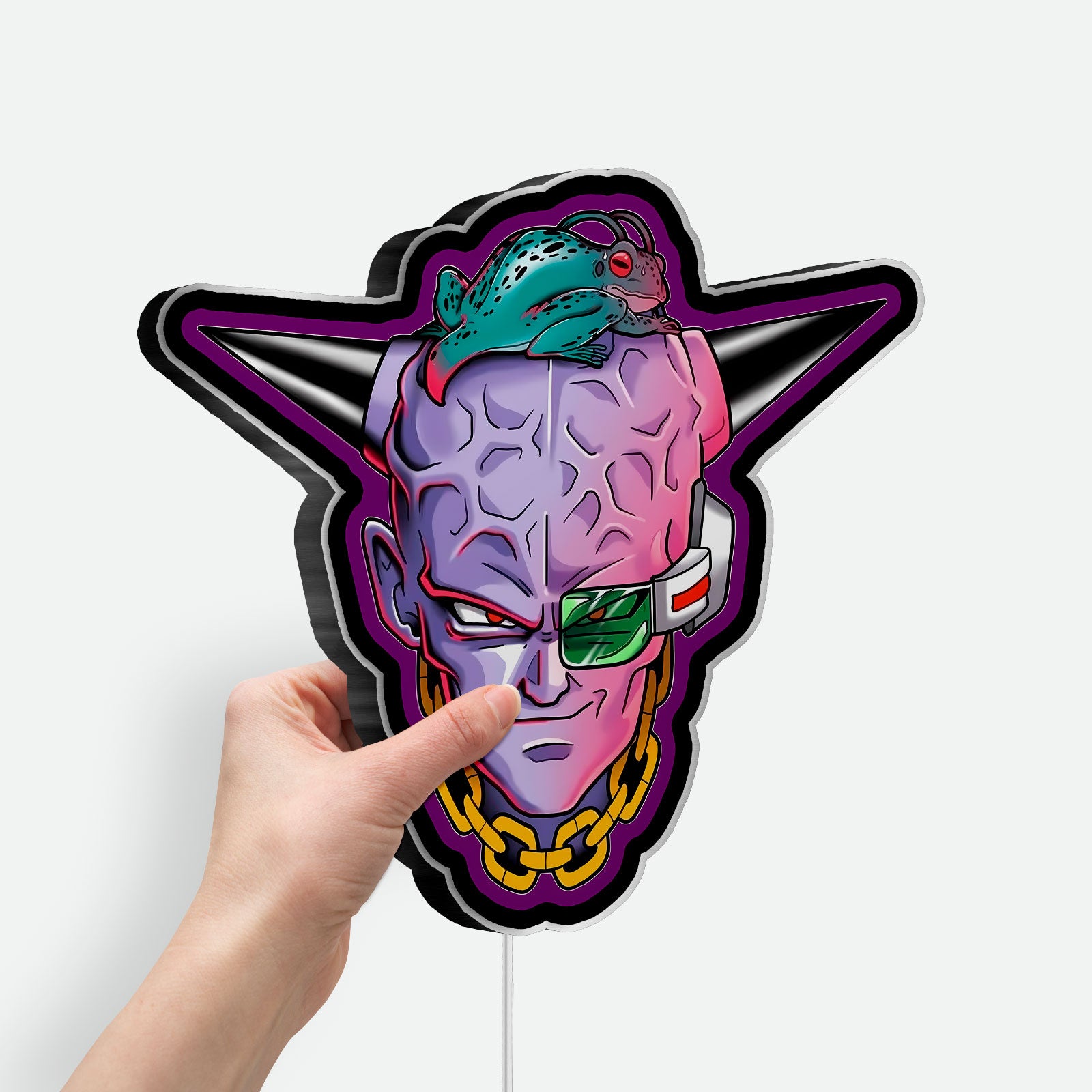 Captain Ginyu 3D Light Box - Dragon Ball Z Ginyu Force LED Night Light, Anime Character Decor for DBZ Fans 