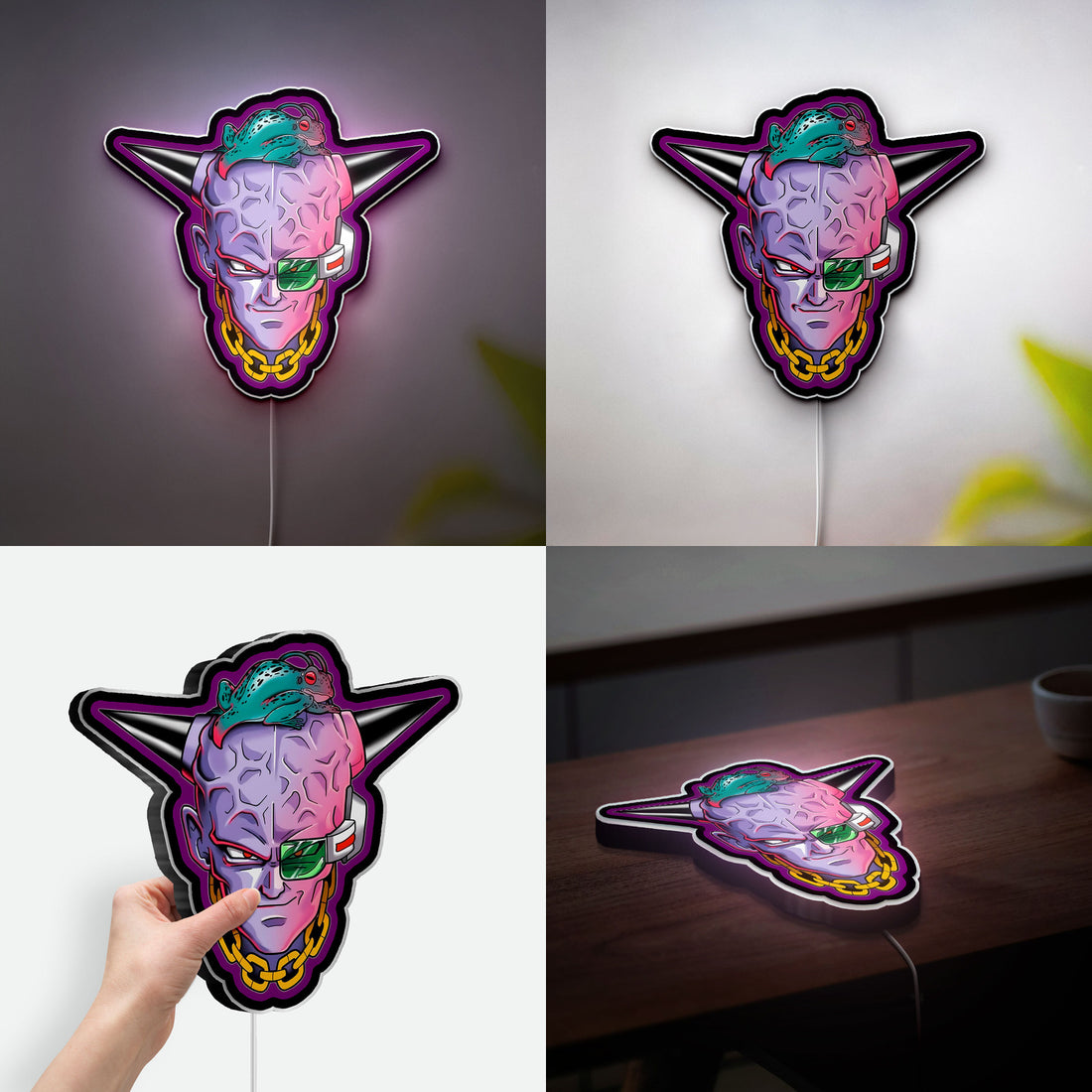 Captain Ginyu 3D Light Box - Dragon Ball Z Ginyu Force LED Night Light, Anime Character Decor for DBZ Fans 