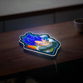 Dragon Ball Vegeta Blue 3D Light Box - Anime LED Night Light, Saiyan Warrior Glow Decor for DBZ Fans 