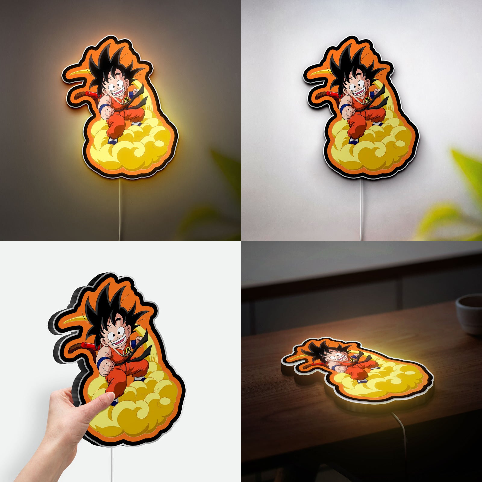 Dragon Ball 3D Light Box - Goku Anime LED Night Light, Cool DBZ Decor for Fans, Unique Manga Art Gift 