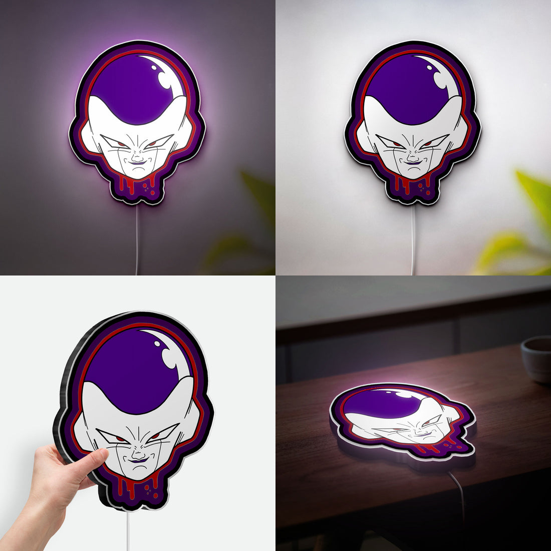 Dragon Ball Z Frieza 3D Light Box - Anime Character LED Night Light, Cool DBZ Decor for Manga & Gaming Fans 