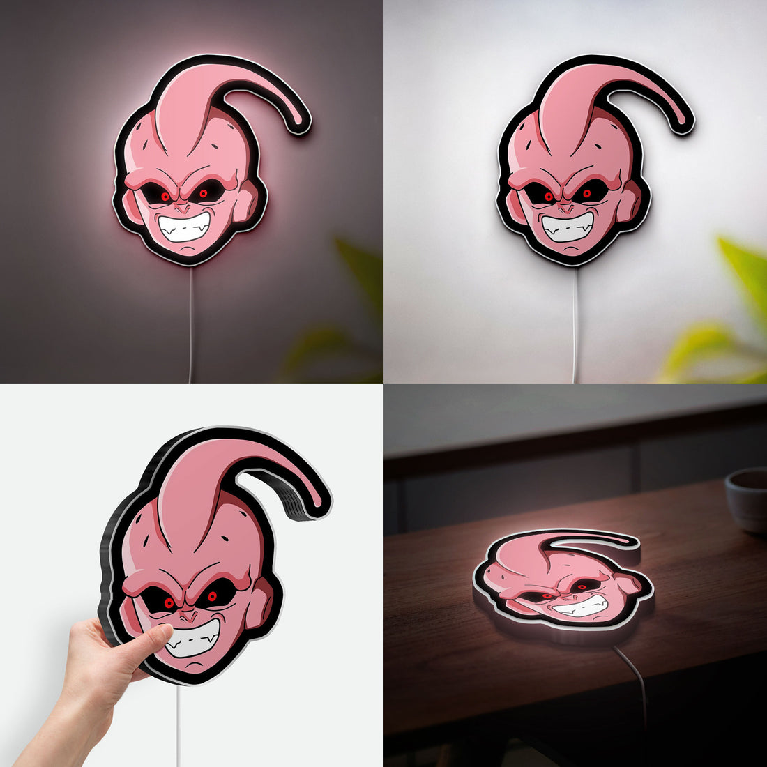 Majin Boo Kid 3D Light Box - Dragon Ball Z Inspired LED Night Light, Anime Room Decor for Kids and DBZ Fans 